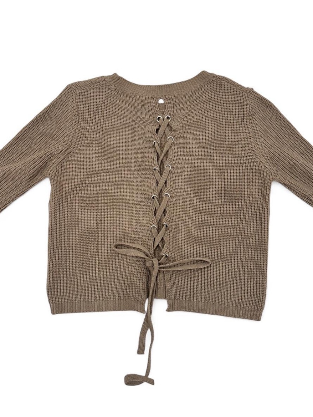 Lace Up Back Sweater